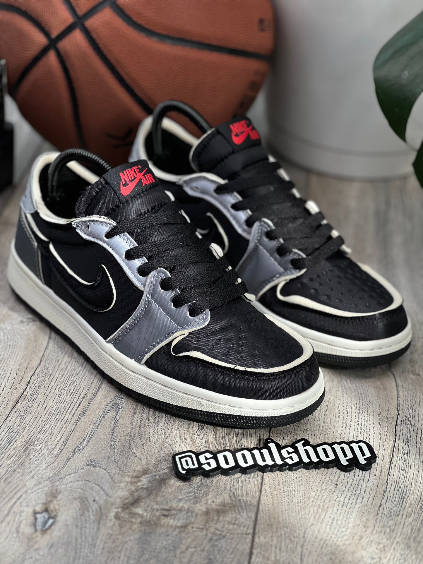 Air Jordan 1 Low Black and Smoke Grey