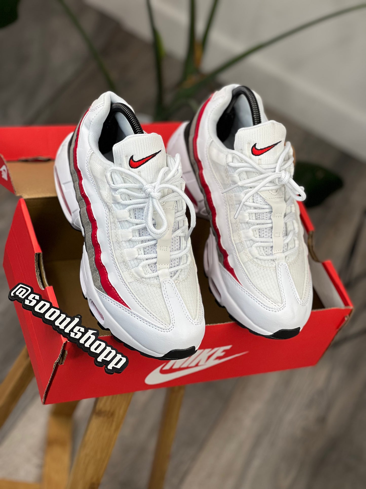 Nike Air Max 95 White Red Black