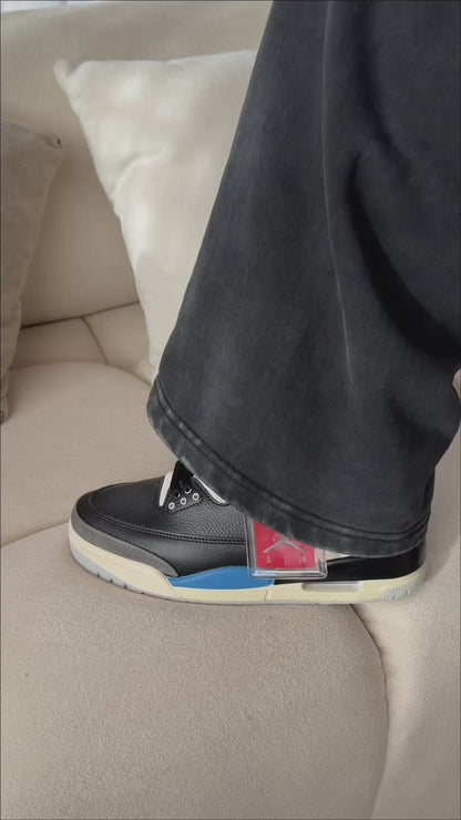 Air Jordan Retro 3 "Rare Air" - Negro, Azil, Blanco, Gris